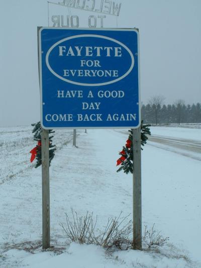Fayette Town Sign